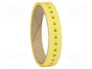 Self-adhesive label; ESD; 5x5mm; 1000pcs; reel; black,yellow ANTISTAT