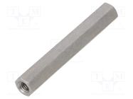 Screwed spacer sleeve; 70mm; Int.thread: M6; hexagonal DREMEC