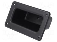 Holder; ABS; black; H: 58mm; L: 79mm; W: 131mm; handle MENTOR