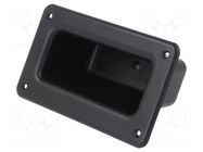 Holder; ABS; black; H: 58mm; L: 79mm; W: 131mm; handle MENTOR