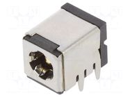 Connector: DC supply; socket; male; angled 90°; THT; 5.5/2.5mm HSM