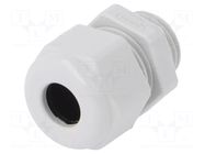 Cable gland; M16; 1.5; IP68; polyamide; grey; UL94V-0; HSK-K HUMMEL