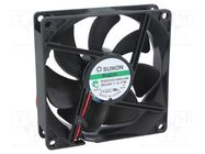 Fan: DC; axial; 24VDC; 92x92x25mm; 109.85m3/h; 41.6dBA; Vapo; 24AWG SUNON