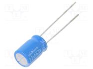 Capacitor: electrolytic; THT; 22uF; 63VDC; Ø8x11.5mm; Pitch: 3.5mm NICHICON