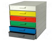 Set with drawers; stationary; polystyrene; grey LICEFA