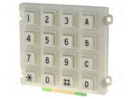 Keypad: plastic; No.of butt: 16; none; plastic; 200mΩ; 1.5N; 20mA ACCORD