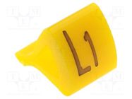 Markers; Marking: L1; 1.7÷3.5mm; H: 7mm; A: 6mm; -30÷100°C; leaded 