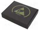 Box with foam lining; ESD; 318x267x64mm; cardboards; black ANTISTAT