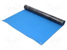 Bench mat; ESD; L: 1.2m; W: 0.6m; Thk: 2mm; blue; 0.001÷1GΩ; 180°C ANTISTAT