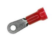 TERMINAL, RING TONGUE, #10, RED, 8AWG