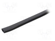 Hole and edge shield; PVC; L: 10m; black; H: 9.5mm; W: 6.5mm RST ROZTOCZE