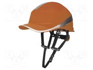 Protective helmet; Size: 55÷62mm; orange; ABS; DIAMOND V UP; 1kV DELTA PLUS