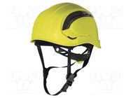 Protective helmet; adjustable,vented,with 3-point chin strap DELTA PLUS