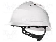 Protective helmet; adjustable; Size: 53÷63mm; white; QUARTZ UP IV DELTA PLUS