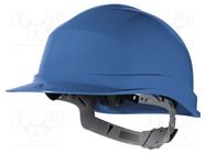 Protective helmet; adjustable; Size: 53÷63mm; blue; polypropylene DELTA PLUS