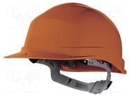 Protective helmet; adjustable; Size: 53÷63mm; orange; ZIRCON I DELTA PLUS