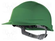 Protective helmet; adjustable; Size: 53÷63mm; green; ZIRCON I DELTA PLUS