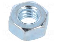 Nut; hexagonal; 1/4"; Thread: inch,UNC; steel; Plating: zinc; 11.1mm BOSSARD