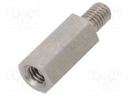 Screwed spacer sleeve; 20mm; Int.thread: M6; Ext.thread: M6 DREMEC