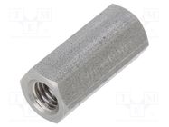 Screwed spacer sleeve; 18mm; Int.thread: M5; hexagonal DREMEC