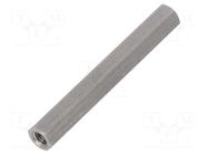 Screwed spacer sleeve; 60mm; Int.thread: M5; hexagonal DREMEC