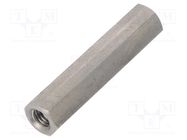 Screwed spacer sleeve; 60mm; Int.thread: M8; hexagonal DREMEC