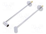 Holder; chromium plated; 200mm; 2pcs; brass,steel; PEN8 TOPMET