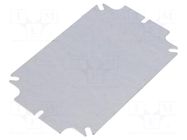 Mounting plate; steel; W: 88mm; L: 138mm; Thk: 1.5mm; Plating: zinc KRADEX