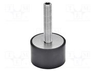 Vibroisolation foot; Ø: 64mm; H: 26mm; Shore hardness: 70; 3.7kN ELESA+GANTER