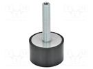 Vibroisolation foot; Ø: 25mm; H: 16mm; Shore hardness: 70; 540N ELESA+GANTER