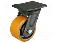 Transport wheel; Ø: 200mm; W: 80mm; H: 275mm; torsional; 458kg; steel ELESA+GANTER