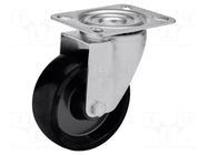 Transport wheel; Ø: 80mm; W: 35mm; H: 107mm; torsional; 127kg; steel ELESA+GANTER
