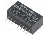 Converter: DC/DC; 6W; Uin: 18÷75VDC; Uout: 5VDC; Uout2: -5VDC; SIP8 MEAN WELL