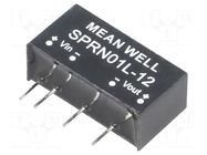 Converter: DC/DC; 1W; Uin: 4.75÷5.5VDC; Uout: 12VDC; Iout: 0÷84mA MEAN WELL