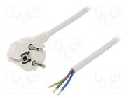Cable; 3x1.5mm2; CEE 7/7 (E/F) plug angled,wires,SCHUKO plug PLASTROL