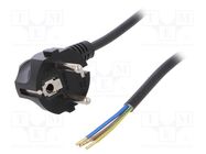 Cable; 3x1mm2; CEE 7/7 (E/F) plug angled,wires,SCHUKO plug; PVC PLASTROL