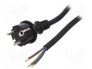 Cable; 3x2.5mm2; CEE 7/7 (E/F) plug,wires,SCHUKO plug; rubber PLASTROL