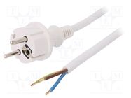 Cable; 3x2.5mm2; CEE 7/7 (E/F) plug,wires,SCHUKO plug; PVC; 3m PLASTROL