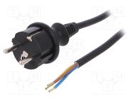 Cable; 3x1mm2; CEE 7/7 (E/F) plug,wires,SCHUKO plug; PVC; 4m 