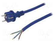 Cable; 3x2.5mm2; CEE 7/7 (E/F) plug,wires,SCHUKO plug; rubber PLASTROL