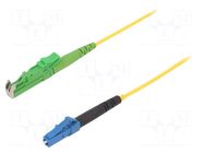 Fiber patch cord; E2/APC,LC/UPC; 3m; Optical fiber: 9/125um; Gold FIBRAIN