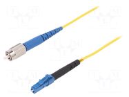 Fiber patch cord; FC/UPC,LC/UPC; 5m; Optical fiber: 9/125um; Gold FIBRAIN