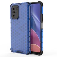 Honeycomb Case armor cover with TPU Bumper for Xiaomi Redmi K40 Pro+ / K40 Pro / K40 / Poco F3 blue, Hurtel