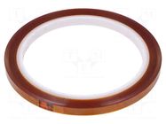 Tape: high temperature resistant; Thk: 0.07mm; 62%; amber; W: 6mm 3M