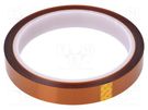 Tape: high temperature resistant; Thk: 0.07mm; 50%; amber; W: 14mm ANTISTAT
