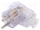 Connector: AC supply; male; plug; 2P+PE; 250VAC; 16A; for cable TIMEX-ELEKTRO