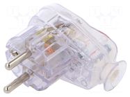 Connector: AC supply; male; plug; 2P+PE; 250VAC; 16A; for cable TIMEX-ELEKTRO