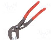 Pliers; for spring hose clamp; 180mm KNIPEX