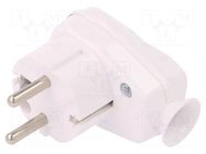 Connector: AC supply; male; plug; 2P+PE; 250VAC; 16A; white; PIN: 3 TIMEX-ELEKTRO