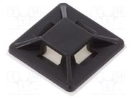 Holder; self-adhesive; polyamide; UL94V-2; black; A: 19mm; B: 3.5mm BOSSARD